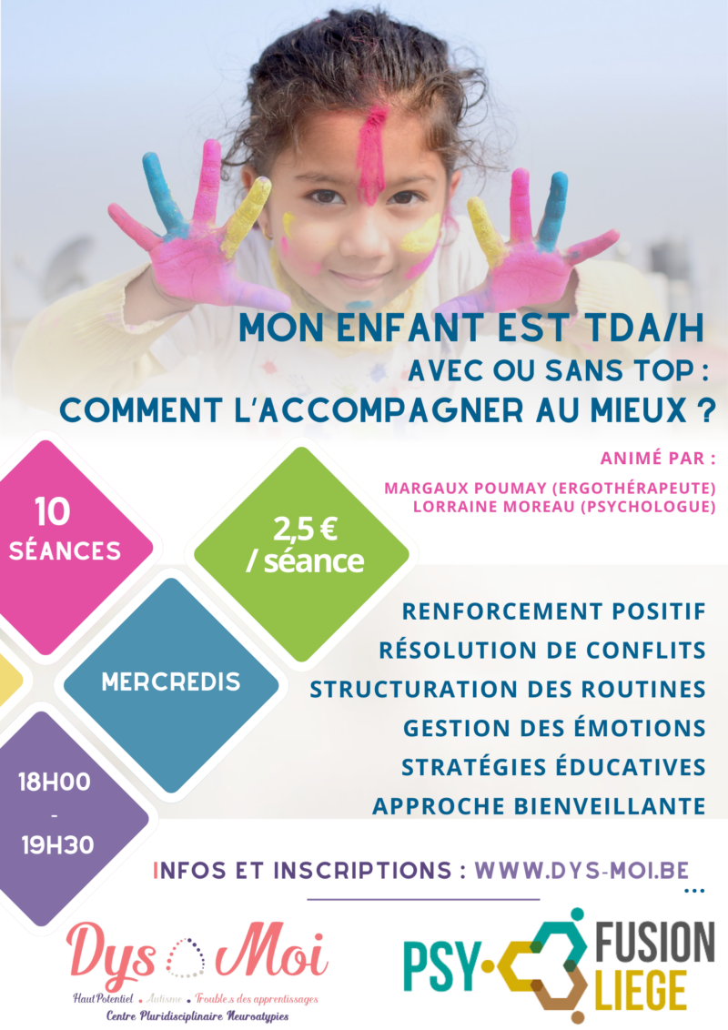 Programme d'entrainement aux habilités parentales: 10 ateliers destinés aux parentes d'enfants TDA/H avec ou sans TOP (Copie)