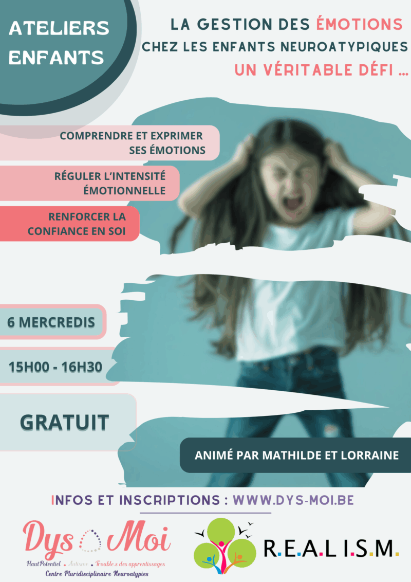 2026 - Groupe 2 (15h00-16h30) - La gestion des émotions chez les enfants neuroatypiques, un véritable défi ...